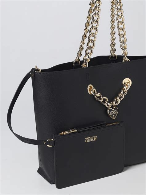 borse a secchiello similpelle nera collezione 2019 versace|Versace Borsa Tote Virtus In Pelle .